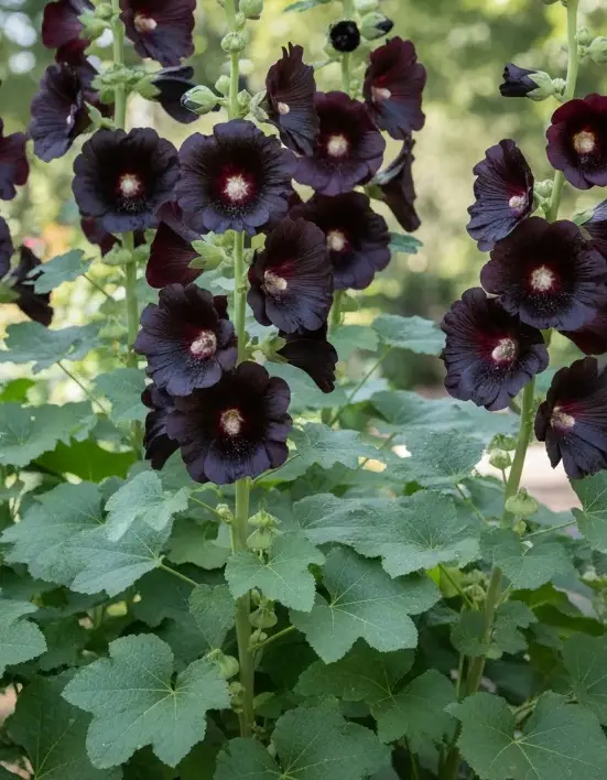 Alcea rosea 'Nigra' - Zwarte stokroos